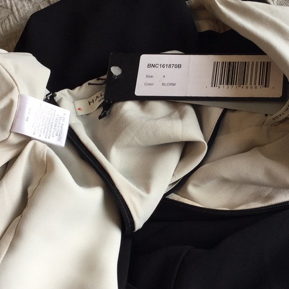 HALSTONHigh Neck Drape Gown with Ruching - Picture 7 of 8